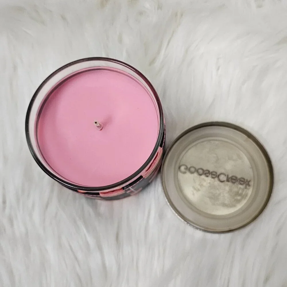 Goosecreek Strawberry Sponge Cake Soy Wax Essential Oils Jar Candle NEW
